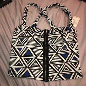 New with tags! Joyce Leslie patterned crop top